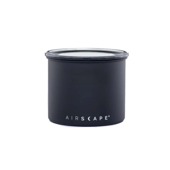 Airscape Coffee Canister Classic 4" 250g coffee bean Storage container Black on White Background