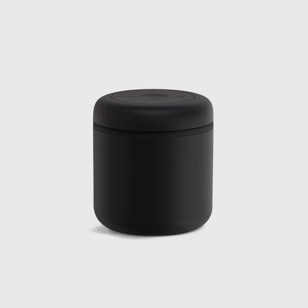 Black Fellow Atmos Coffee Beans Medium 0.7L container with lid on a light gray background